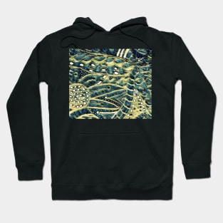 Green modern mosaic print Hoodie